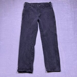 Rustler Mens Jeans Dark Wash 36x32 Straight Leg Cotton‎ Denim Pants